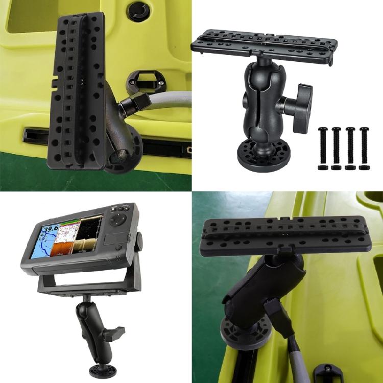 360 Degrees Rotation Fish Finder Holder Universal Kayak Plate Fish Finder Mount