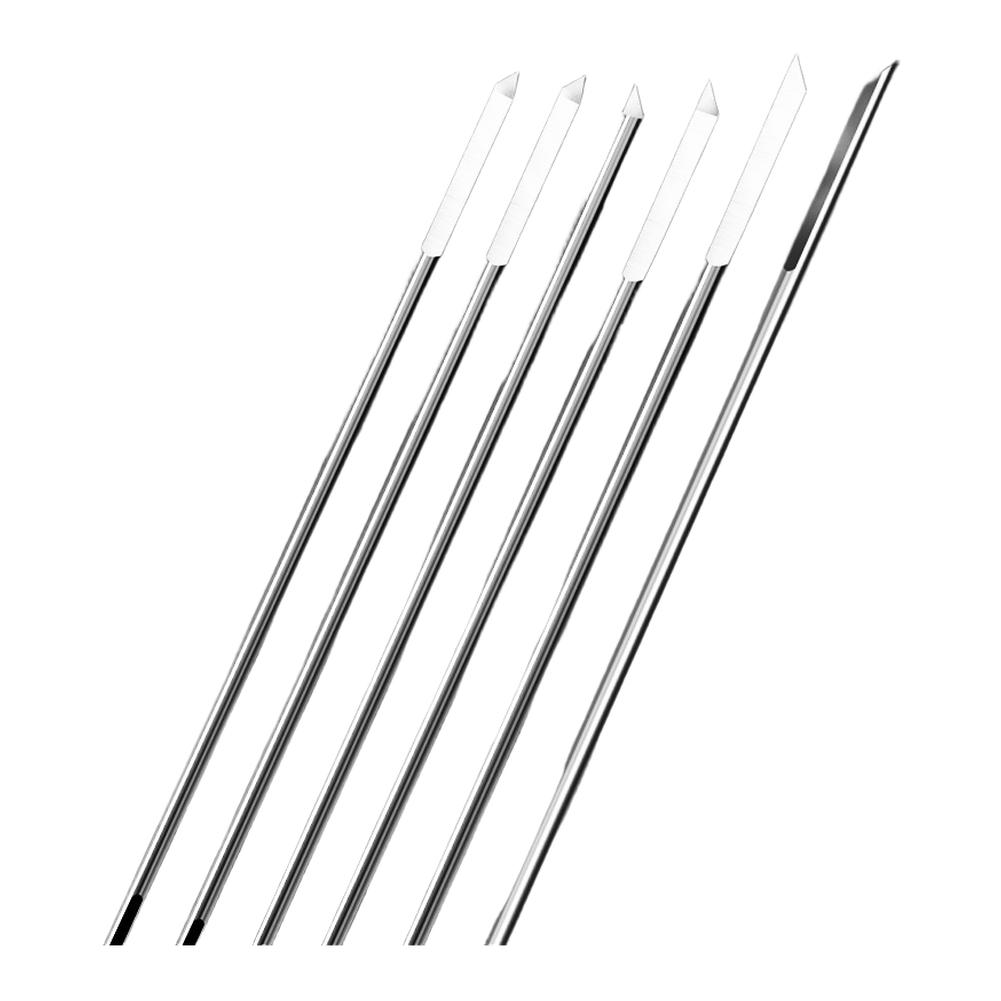 Jewelry Craft Drill Needle Set 5-Piece 0.8-1.2mm High-Strength Steel 55mm Long for Pearl Bead and Bracelet Work