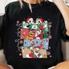 And Christmas Pattern Tshirt  Iconic Face and Minnies Bow Soft and Breathable Fabric Cotton