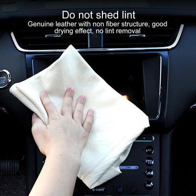 Natural Chamois Car Care Cleaning Cloth Genuine Sheepskin Wash Rag Suede Ultra Absorbent Quick Dry Towels For Car Wash