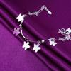 European & American Style Butterfly Bracelet and Silver Anklet - Korean Copper-Plated Silver Fashion Accessories.
