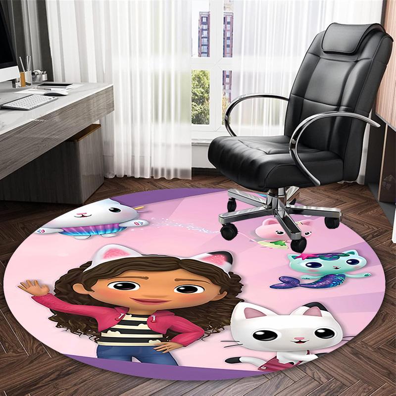 1pc Gaby's Bubble House2 Print Round Carpet Chair Round Carpet Suitable for Bedroom Living Room Home Decorative Carpet