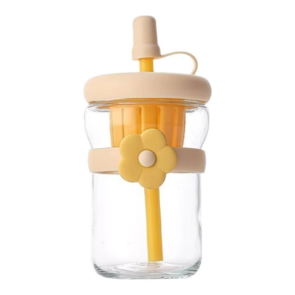 Reusable Straw Cup Large Capacity Drinking Bottle Portable Cold Brew Tumbler for Boys and Girls