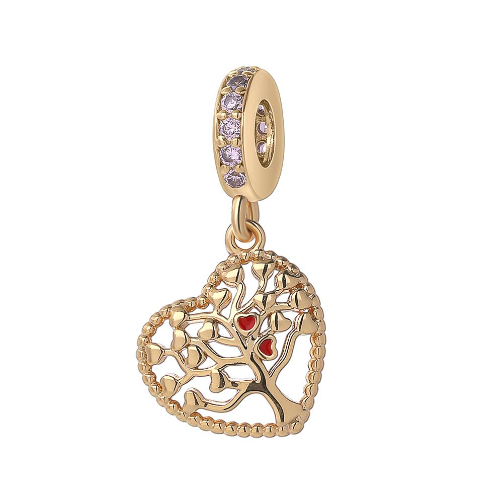Brand New Copper Metal Plated Gold Tower Sunflower Dangle Charm Bead Component Bead Component Compatible With Authentic Original Accessories Bracelet