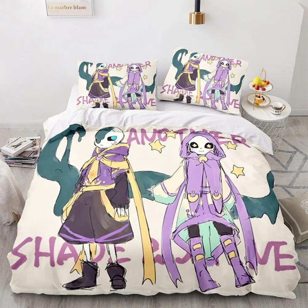 3D Print Undertale Bedding Set Single Twin Full Queen King Size Frisk Sans Anime Bed Set Aldult Kid Bedroom Duvetcover Sets