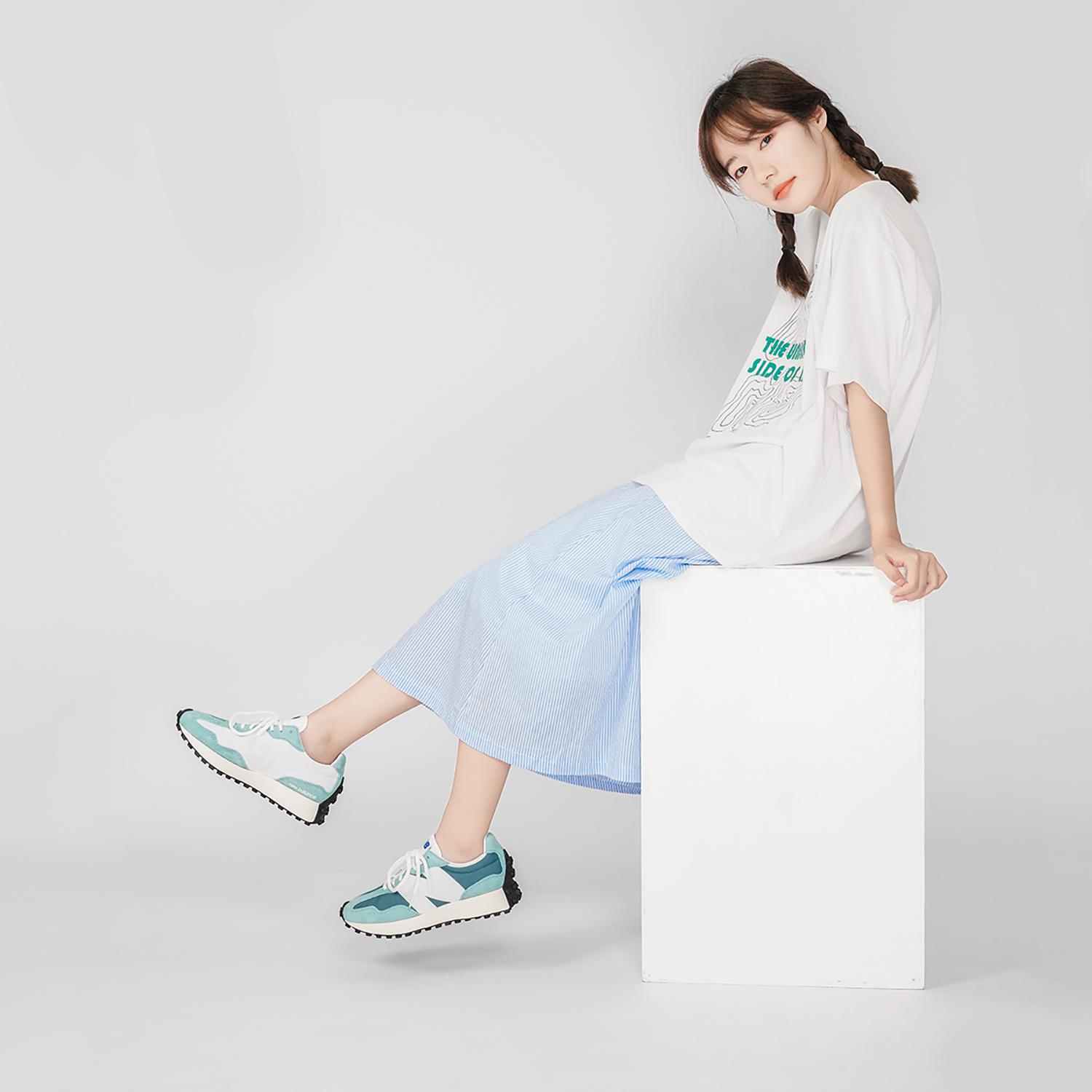 New Balance 327 Storm Blue Deep Sky женские кроссовки WS327LE1 36 — фото 9