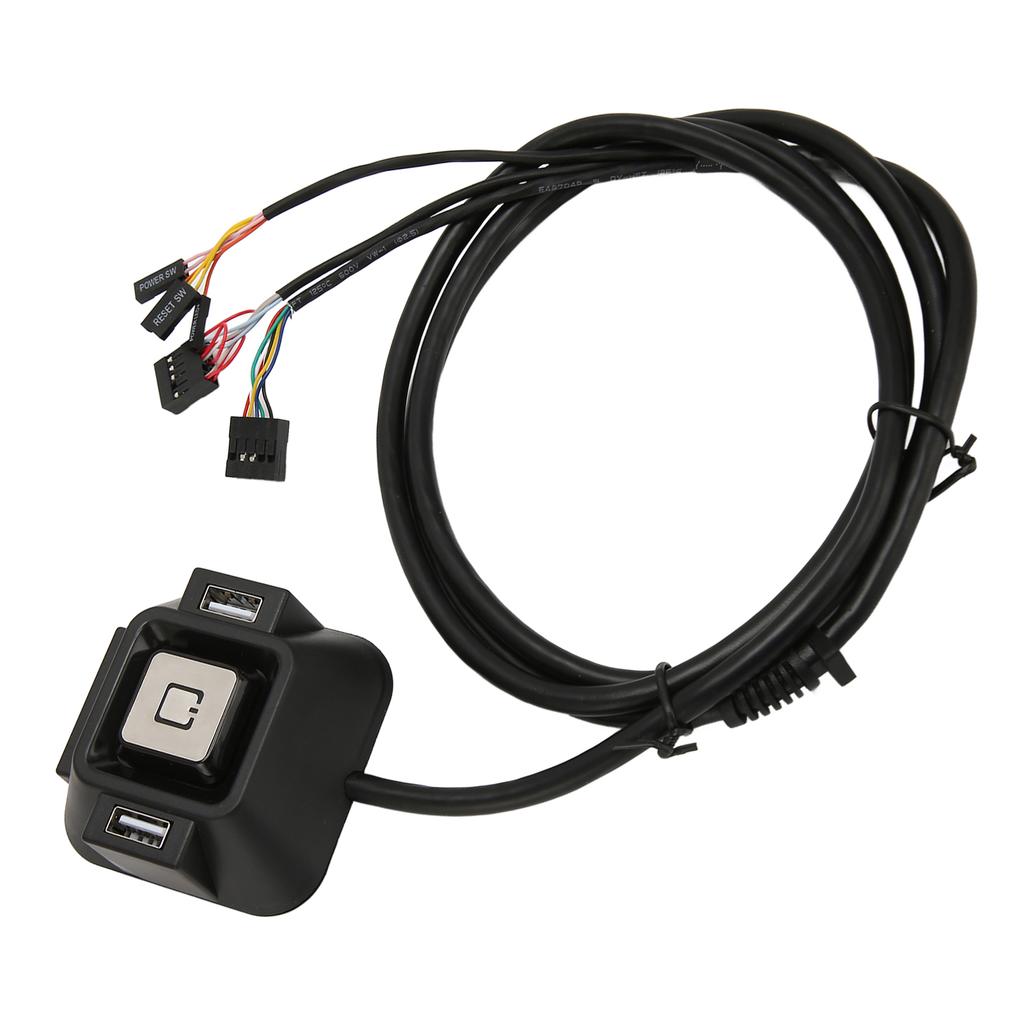 PC Power Switch 3.9ft Long USB Interface Extension Plug and Play Easy Operation PC Power Button for Desktop Computer