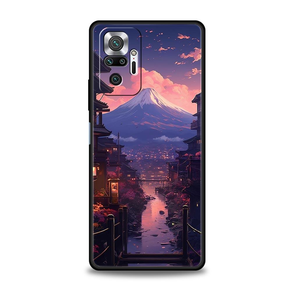 Phone Case For Xiaomi Redmi Note 14 13 12 5G 11 10 Pro Plus 4G 9S 9 14C 13C 12C 10C 9C 9A Cover Japanese Anime Landscape Art