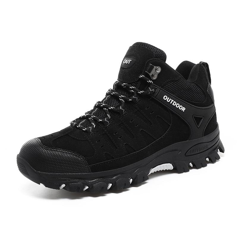 Large Size Fashion Hiking Shoes Men's High-top Hiking Shoes Non-slip and Wear-resistant Travel Shoes Casual Outdoor Men's Shoes