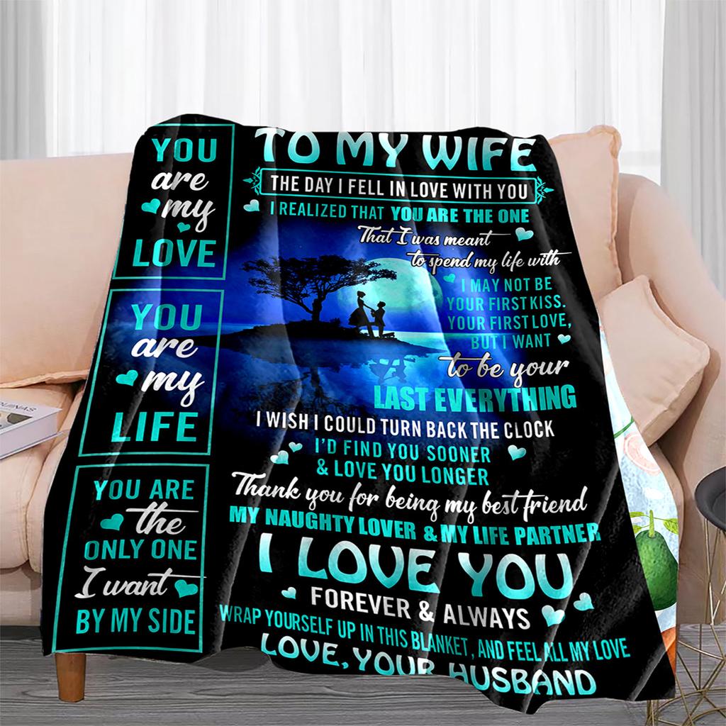 Cartoon avocado digital-printed polyester Bedroom velvet flannel cover blanket Fleece soft sofa cover blankets for beds
