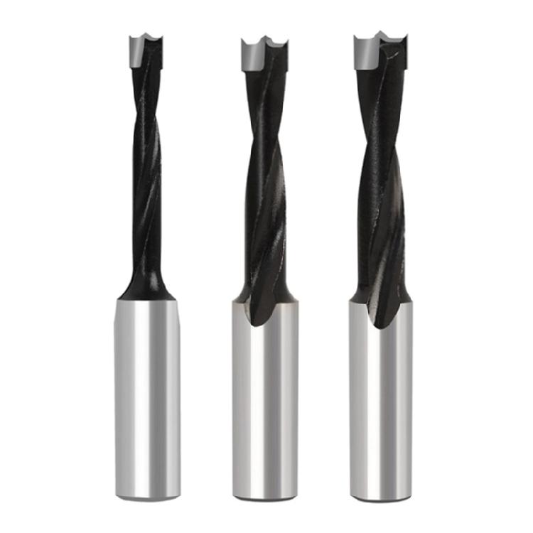 Two Flutes Woodworking Gang Drill Bits Blind Hole Drilling Head 70mm Length