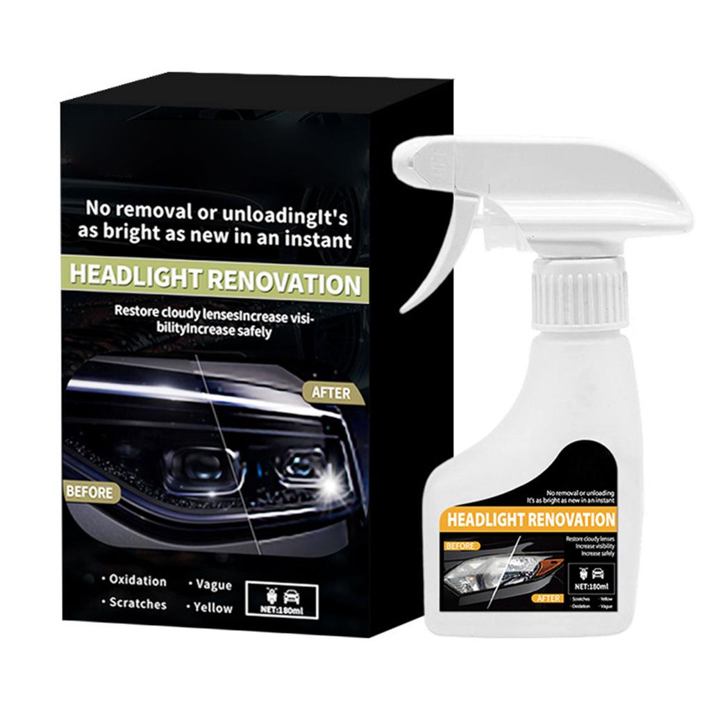 180ml Automotive Headlamp Restoration Fluids,Oxidized Kit Headlamp Scratch Remover Repair Cleaner Remove Oxidation Polish Liquid