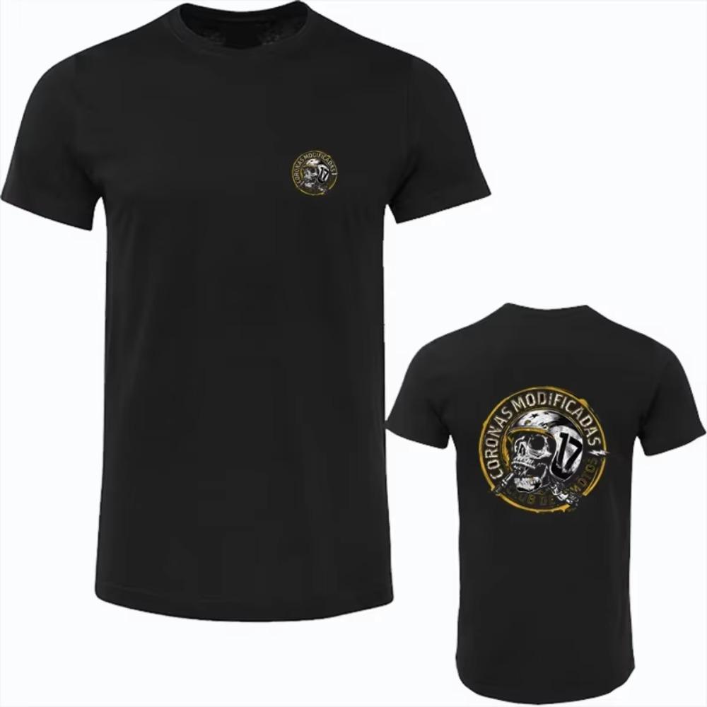 Vintage  Road Devils Car T Shirt Men Summer New Arrival O-neck Industrial Style  DIY Black T-shirts   Leisure