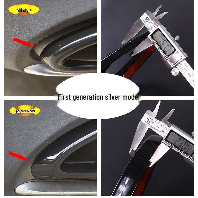 Couvercle de sortie d'échappement compatible pour Mercedes Classe A, C, E, GLC - Modification décorative à quatre sorties.