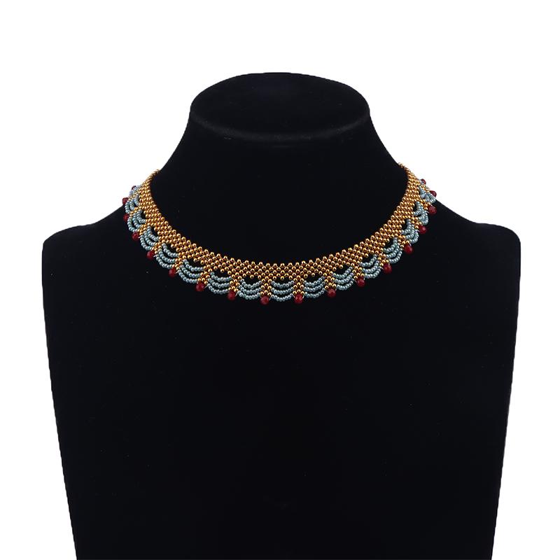 Antiquity Chinese Style Beads Necklace Hanfu Accessories Ethnic Style Horse Face Skirt Decorative Jewelry Gift