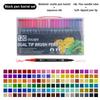 12-120 Colors Felt Tip Drawing Watercolor Art Markers Pen Dual Brush Fineliner Colouring Pen Set for Calligraphy Painting