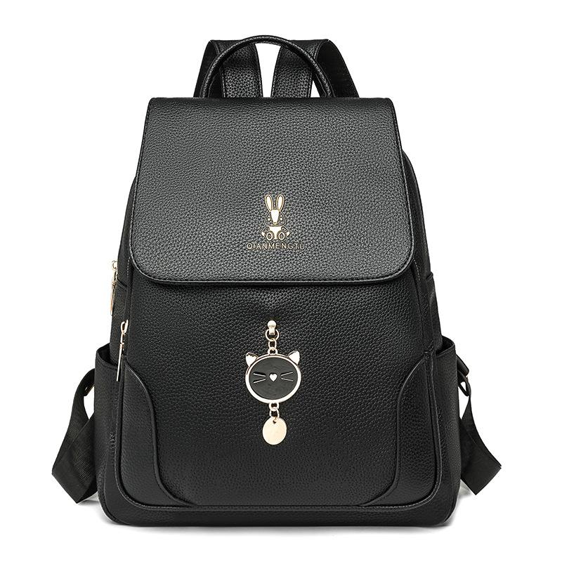 Backpack Women's Bag Large Capacity Soft Leather Backpack Travel Bag