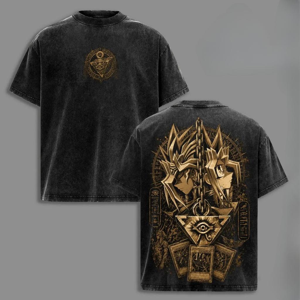 Atem Yugi Muto Yu Gi Oh Clothing Men Women Short Sleeve Manga T-shirts Washed T Shirt Casual Cotton Tee Harajuku Unisex Tshirt