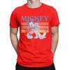 Letní Nová Pánská Trička Mickey a Přátelé Potisk Mickeyho a Pluta Retro Bavlna Móda Krátký Rukáv O-výstřih Ležérní Topy