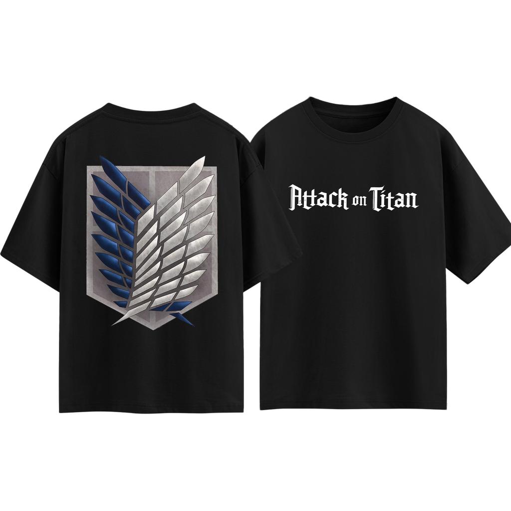 Attack on Titan Wings of Freedom T-shirt Men and Women Summer Cotton Y2K Clothing Fashion Anime Fans Short Sleeve Top Streetwear