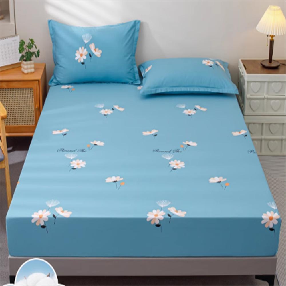 100% Cotton Fitted Sheet Single Piece No Pillowcase Cotton Bedspread Mattress Protector Children's Full Cover Bed Cover Sheet