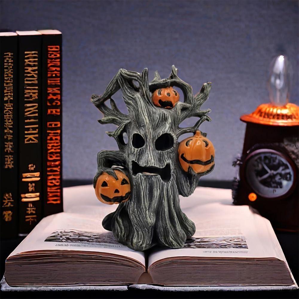 Exquisite Halloween Pumpkin Tree Decor Ghost Face Ghost Tree Ornament  Gift-Worthy