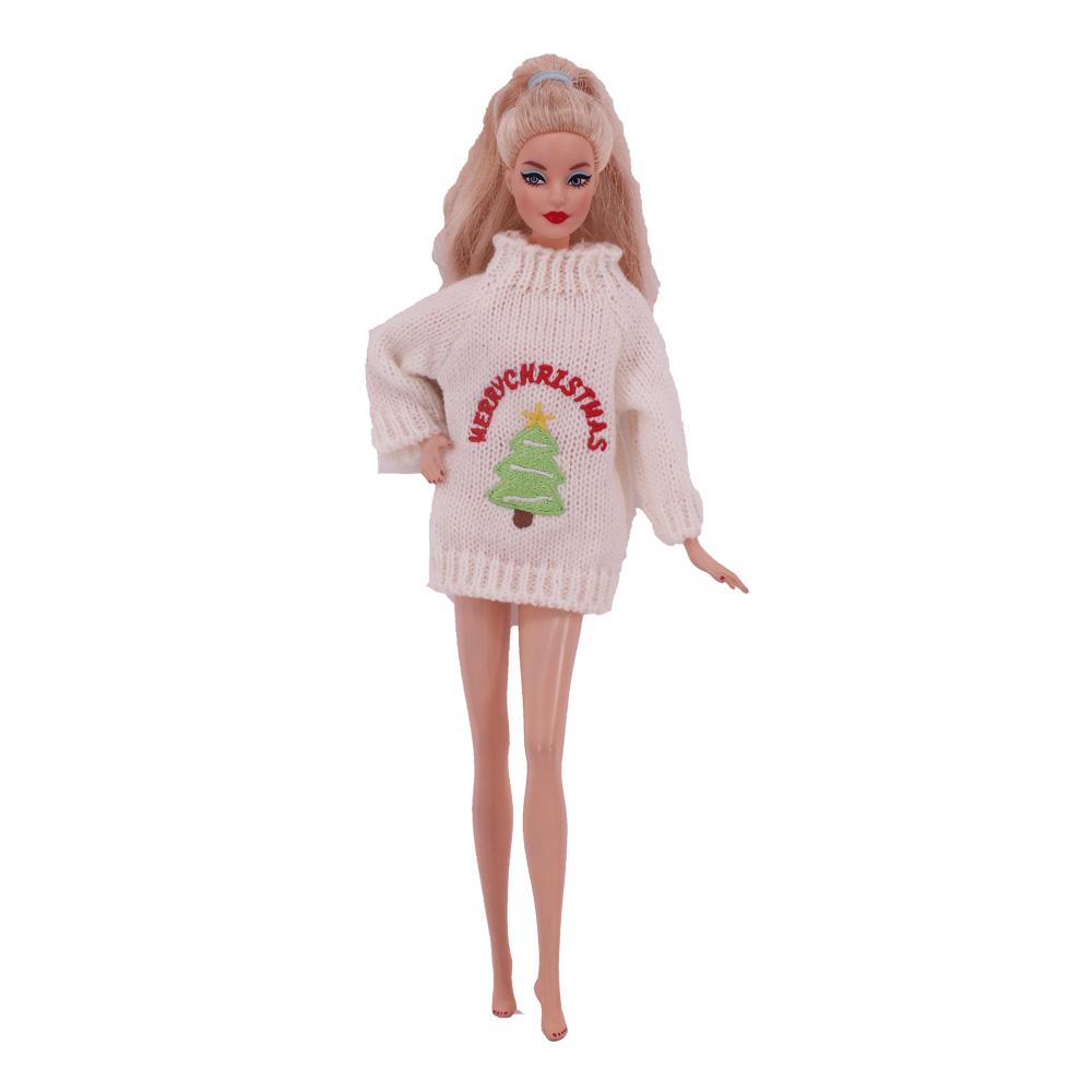 Svetr s kapucí Zimní top Ručně pletené Oblečení pro panenky Pro miminka Doplňky, 30cm BJD 11.5palcové panenky Blythes Vánoční dárky