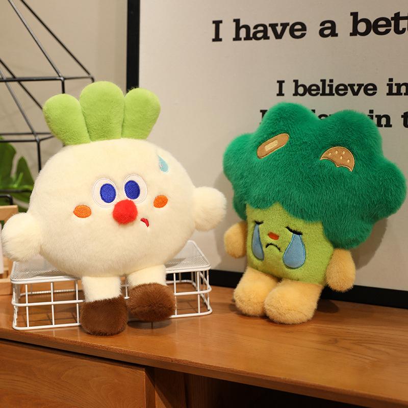 Creative Cute Simulated Vegetables, Mushrooms, Broccoli, Eggplant, Green Onion, Garlic Dolls, Children's Plush Toys