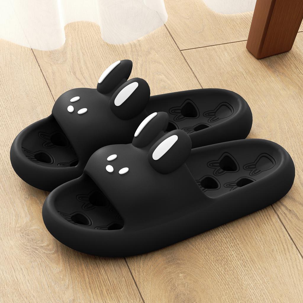 Cartoon Women Bathroom Slippers Cute Non-Slip Leaky Sandals Fashion Thick Bottom Slides Home Men Quick Drying Flip Flops