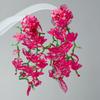 Elegant Long Boho Earrings Exaggerate Big Flowers Floral Earrings Beaded Earrings  Party Jewelry