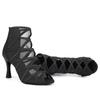 Sexy High Heels Adult Women Dance Boots Mesh Salsa Tango Latin Dance Modern Ballroom Dancing Shoes Heeled 9CM
