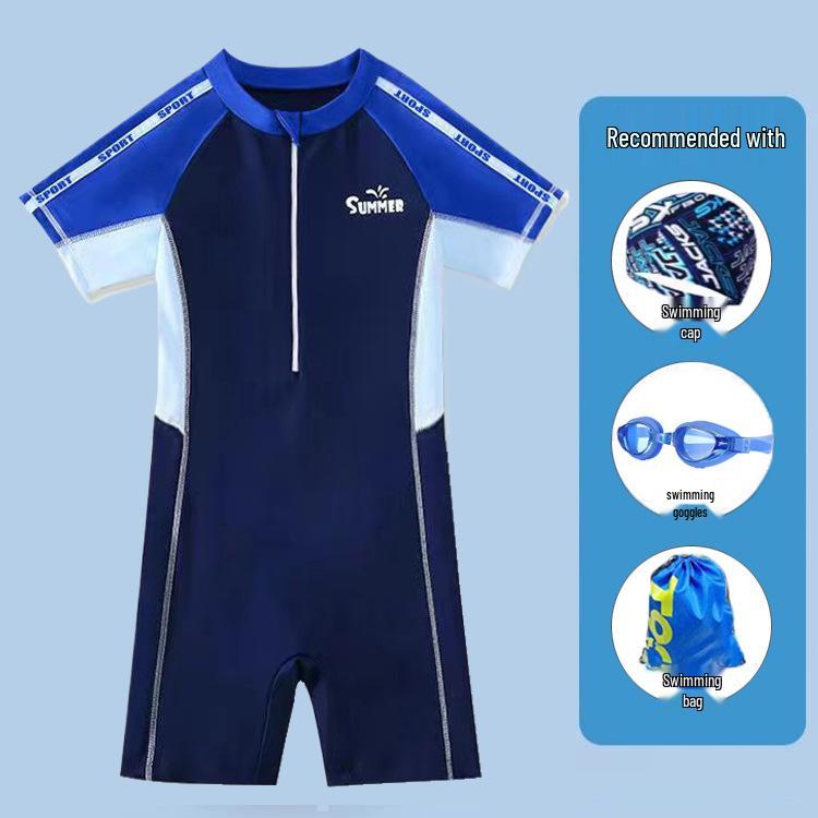 Chłopięcy jednoczęściowy strój kąpielowy szybkoschnący dla dzieci - Trening profesjonalny