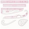 6-Piece French Curve Ruler Set - Flexible Tailoring Templates For Dressmaking, Pattern Drafting & Diy Sewing Projects