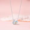 Original Sparkling Starry Sky Swan Necklace: Cute Stainless Steel Clavicle Chain for Women
