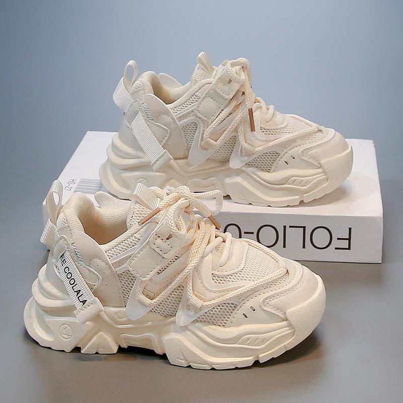 

Детские сетчатые кроссовки - Коллекция Весна 2025, Мягкая подошва на липучке для детей Custom Order for 2000 Pairs белый