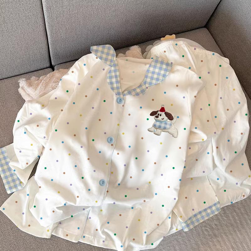 Pijama Coração Roxo Primavera Outono para Mulheres Moda Manga Comprida tops e Calças roupa de dormir Elegante de Alta Qualidade Confortável Lapela Roupa de Descanso