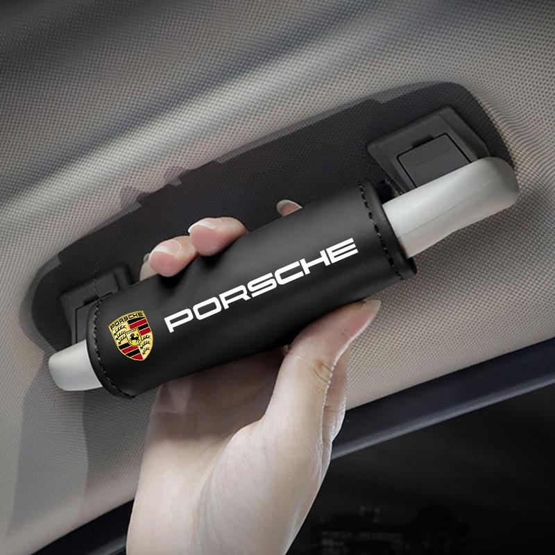 Läder Takarmstöd Handtagsskydd för Porsche Cayenne Panamera Macan 911 718 Taycan Boxster Cayman 918