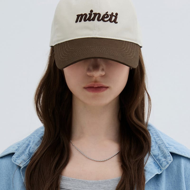 MINETI Two-Tone Lettering Ball Cap Y 10525 MT