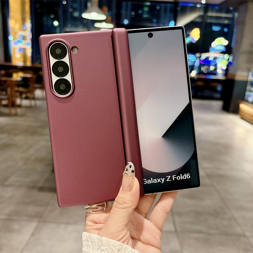 Jednokolorowe Etui Na Samsung Galaxy Z Fold 7 6 5 5G Zawias Osiowy Ochronne Etui Na Telefon PC Twarda Powłoka Fold7 Fold6 (Tylko tylna okładka)
