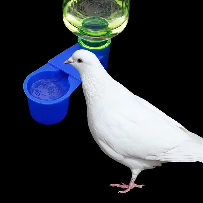 10Pcs Bird Quail Drinker Cups Water Bottle Cup For Cage For Cat Chicken Pigeon Parrot Hamster Double Nozzle Water Guide