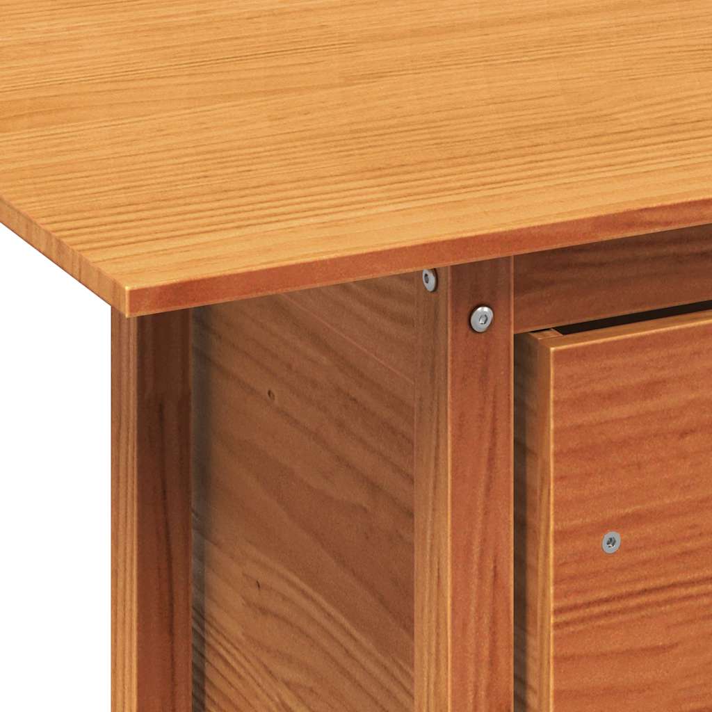 Garden Table Wax Brown 100 X 50 X 75 Cm Solid Pine Wood