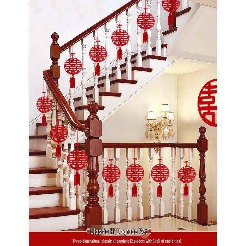 Wedding Ornament Set: Rustic Staircase and Room Decor