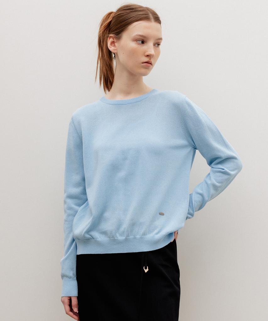 Leumeme Lumiere Back-Slit Knit Blue