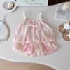 Korean Girls' Summer Outfit Set Children's Shorts and Suspender Two-piece Set Summer