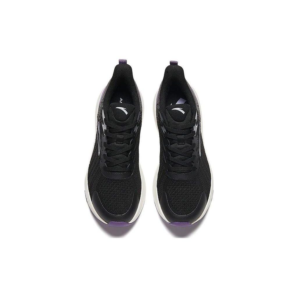 Anta Cloud Path Abrasion Resistant Low top Running Shoes Women's Black Purple 122345538-5