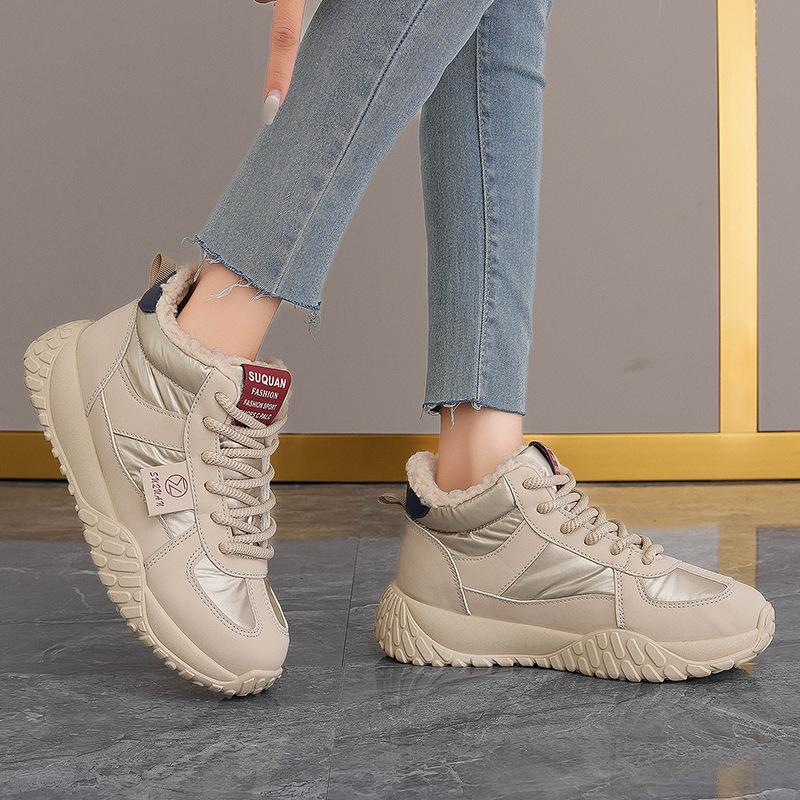 K velvet thickened warm high-top shoes winter platform cotton shoes