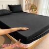 90/120/150/180/200 Fitted Bed Sheet With Elastic Band Solid Color Mattress Covers Protector Single Double King Beds Linen Becover