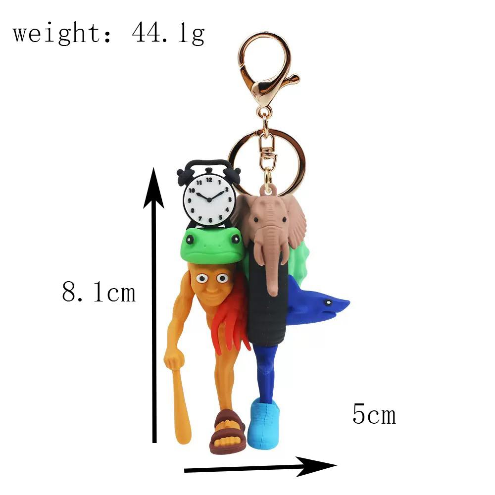 New Cross-Border Shan Hai Jing Fusion Italian Brainrot Animals Bag Keychain Pendant