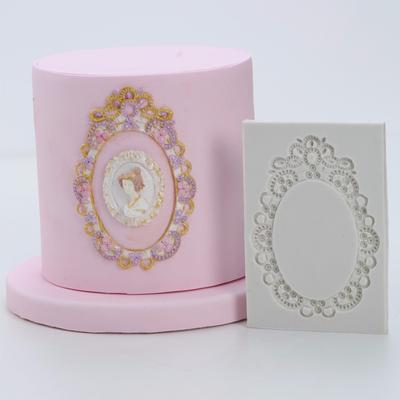 Moule en Silicone Vintage, cadre miroir, gâteau Fondant, décoration de gâteau, ustensiles de cuisson, outils de cuisine