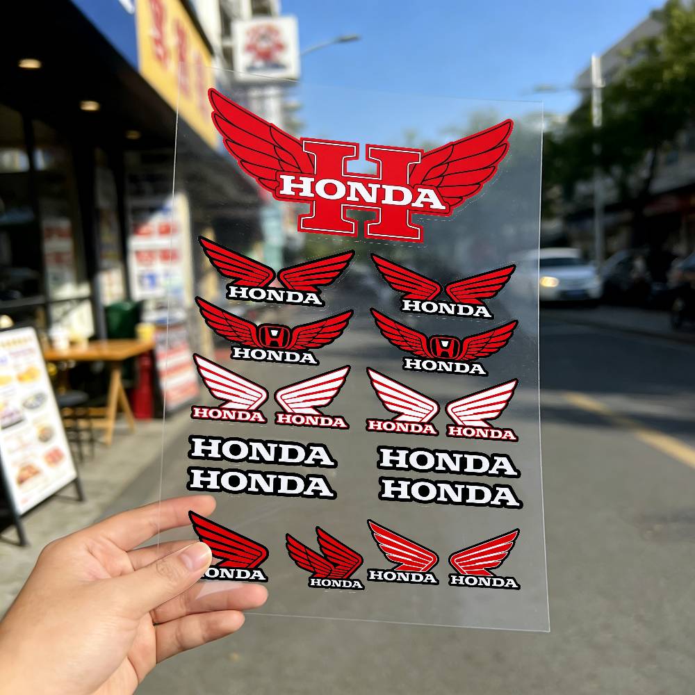 FOR HONDA HRC H WING Waterproof Reflective Motorbike Stickers Easy Peel Removable Decals for Motorcycle Car
